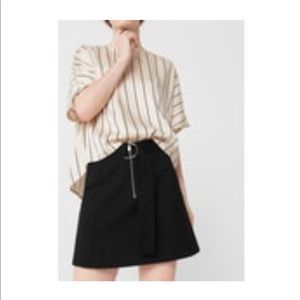 NWT Mango black A-line skirt